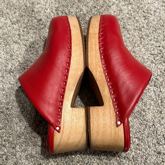 Charlotte Stone Bold Red Mules - Picture 3 of 5